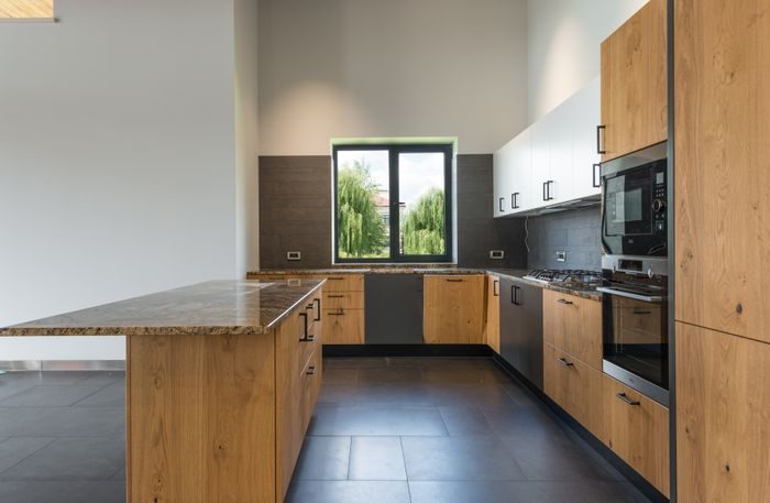 Cuisine moderne bois et granit